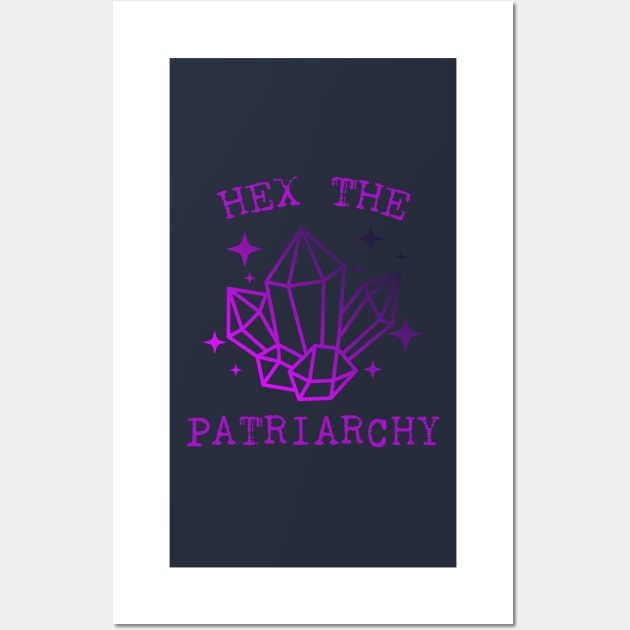 Hex The Patriarchy Femіnist Witch Funny Magical Mystical Magic crystal Wall Art by Meteor77